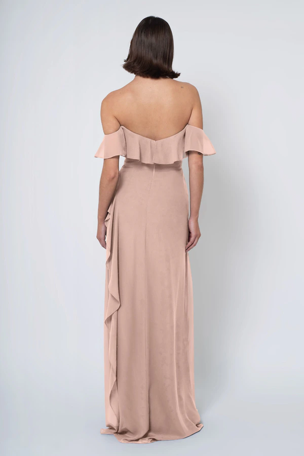 Salma Whipped Apricot back Salma bridesmaid dress in Whipped Apricot back view