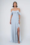 Salma bridesmaid dress in Whisper Blue front view