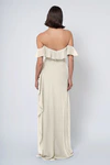 Salma bridesmaid dress in Winter White back view