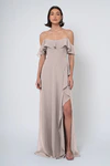 Salma bridesmaid dress in Woodrose front view