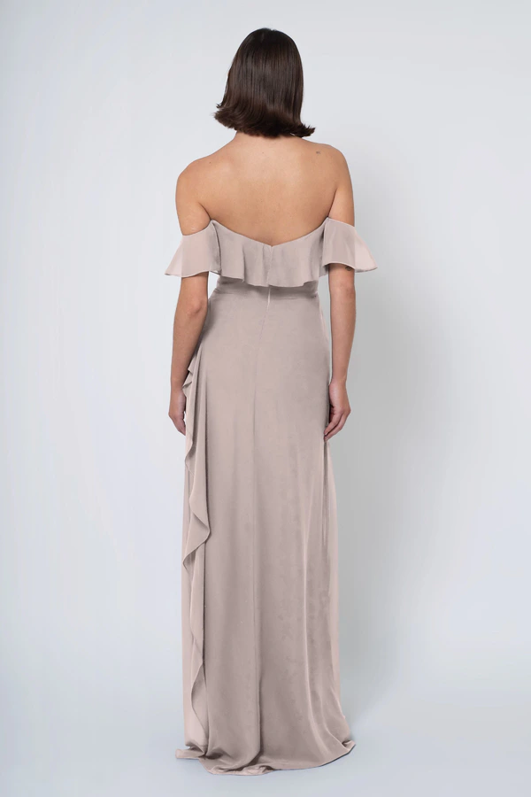 Salma Woodrose back Salma bridesmaid dress in Woodrose back view