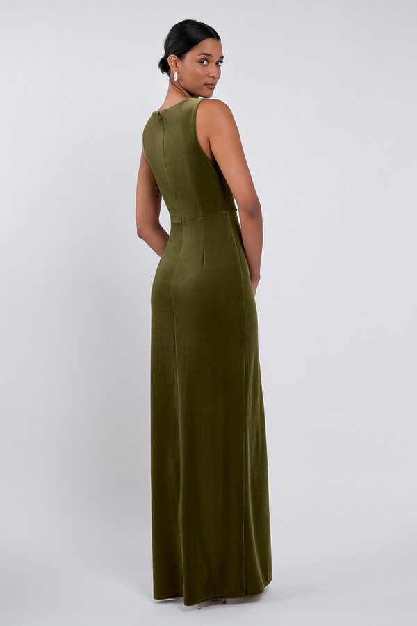 Brielle bridesmaid dress by Jenny Yoo in Olive - Green - Back Brielle bridesmaid dress by Jenny Yoo in Olive - Green - Back