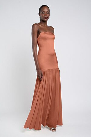 Celia bridesmaid dress by Jenny Yoo in Canyon, Sunset - Orange - Front