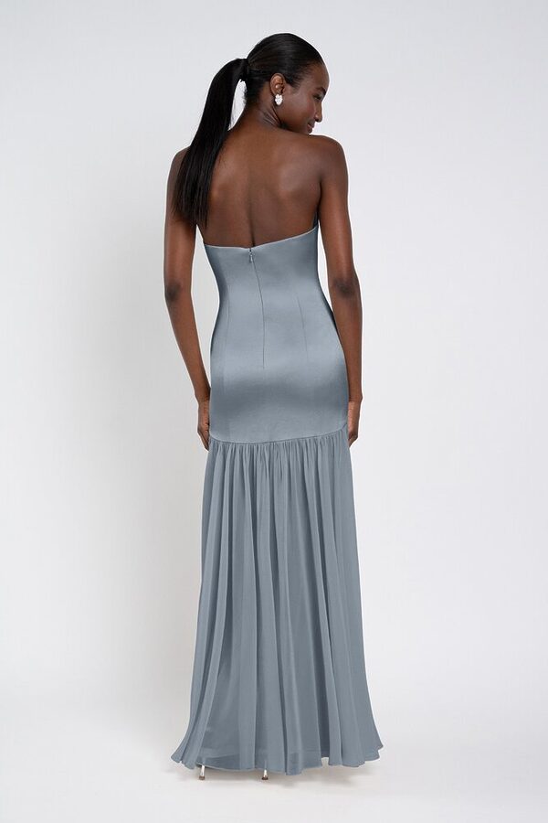 Celia bridesmaid dress by Jenny Yoo in Chambray - Blue - Back Celia bridesmaid dress by Jenny Yoo in Chambray - Blue - Back