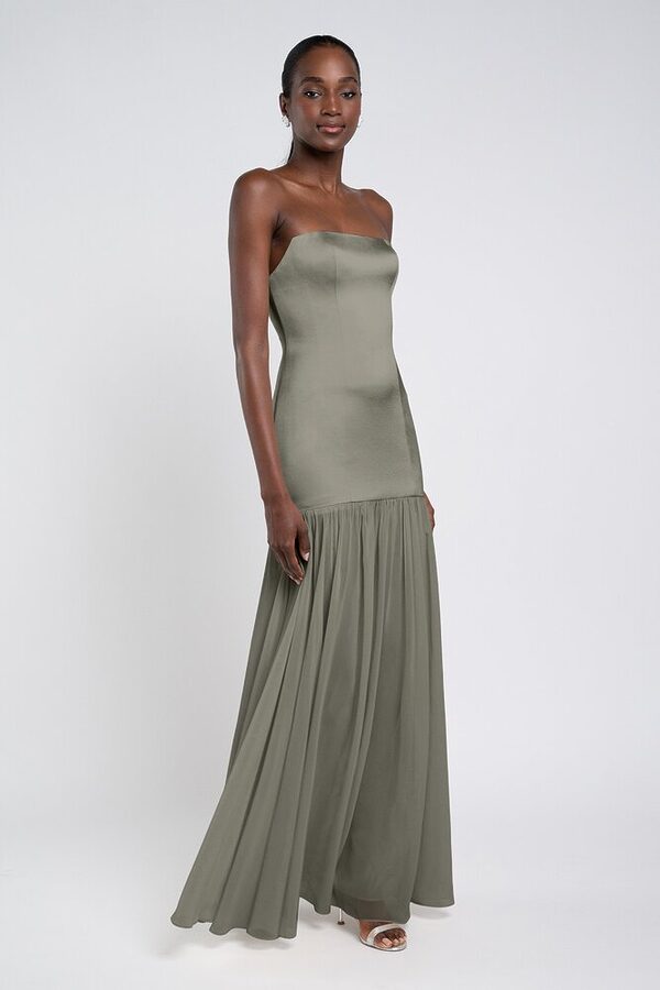 Celia bridesmaid dress by Jenny Yoo in Moss - Green - Front Celia bridesmaid dress by Jenny Yoo in Moss - Green - Front