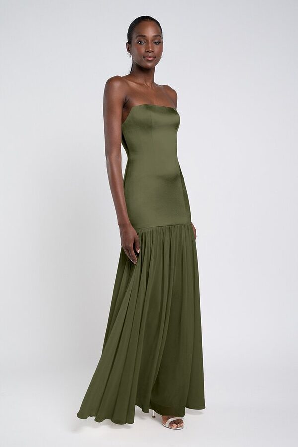 Celia bridesmaid dress by Jenny Yoo in Olive - Green - Front Celia bridesmaid dress by Jenny Yoo in Olive - Green - Front