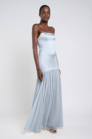Celia bridesmaid dress by Jenny Yoo in Whisper, Blue - Blue - Front