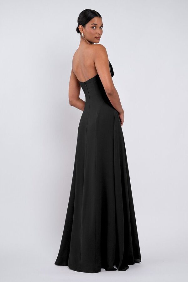 Cheyenne bridesmaid dress by Jenny Yoo in Black - Black - Back Cheyenne bridesmaid dress by Jenny Yoo in Black - Black - Back