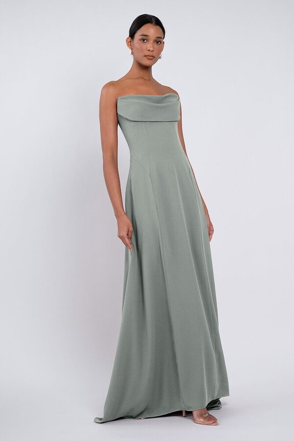 Cheyenne bridesmaid dress by Jenny Yoo in Moss - Green - Front Cheyenne bridesmaid dress by Jenny Yoo in Moss - Green - Front
