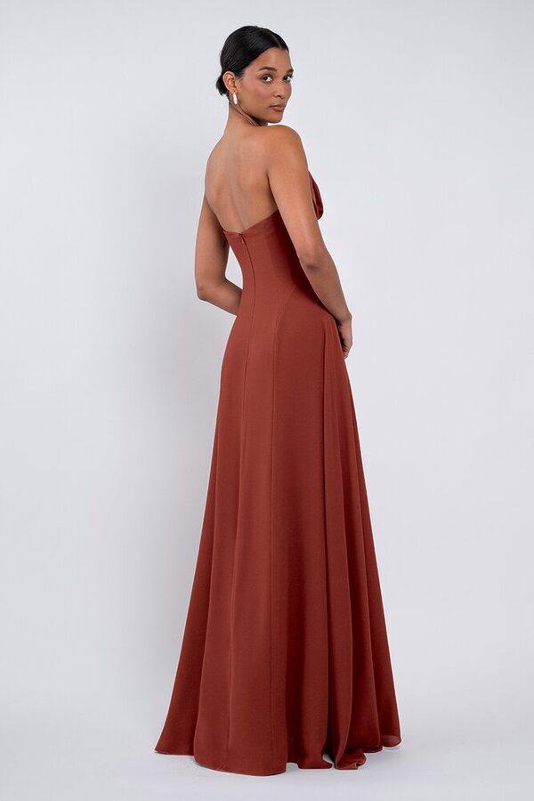 Cheyenne bridesmaid dress by Jenny Yoo in Rust - Orange - Back Cheyenne bridesmaid dress by Jenny Yoo in Rust - Orange - Back