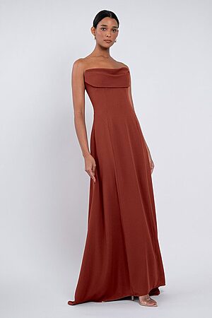 Cheyenne bridesmaid dress by Jenny Yoo in Rust - Orange - Front
