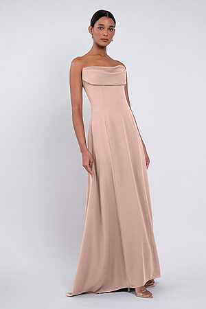 Cheyenne bridesmaid dress by Jenny Yoo in Whipped, Apricot - Pink - Front