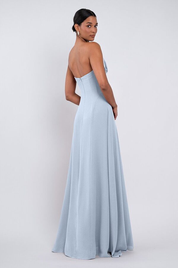 Cheyenne bridesmaid dress by Jenny Yoo in Whisper, Blue - Blue - Back Cheyenne bridesmaid dress by Jenny Yoo in Whisper, Blue - Blue - Back