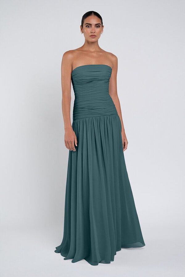Cynthia luxe chiffon bridesmaid dress by Jenny Yoo in Agave - Green - Front Cynthia luxe chiffon bridesmaid dress by Jenny Yoo in Agave - Green - Front