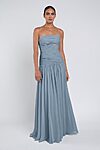 Cynthia luxe chiffon bridesmaid dress by Jenny Yoo in Blue Bell - Blue - Front