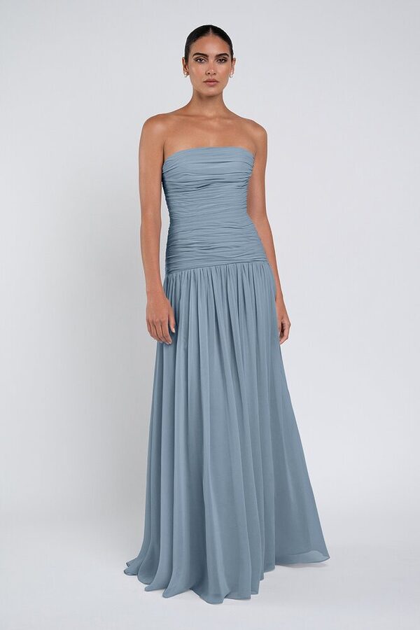 Cynthia luxe chiffon bridesmaid dress by Jenny Yoo in Blue Bell - Blue - Front Cynthia luxe chiffon bridesmaid dress by Jenny Yoo in Blue Bell - Blue - Front