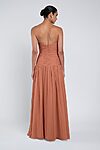 Cynthia luxe chiffon bridesmaid dress by Jenny Yoo in Canyon Sunset - Orange - Back