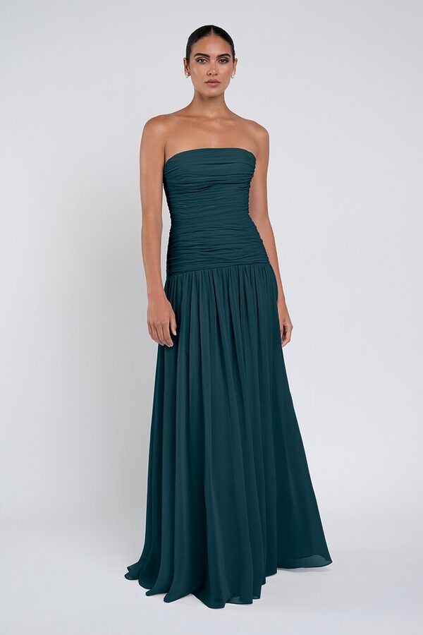 Cynthia luxe chiffon bridesmaid dress by Jenny Yoo in Caspian Sea - Navy - Front Cynthia luxe chiffon bridesmaid dress by Jenny Yoo in Caspian Sea - Navy - Front