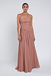 Cynthia luxe chiffon bridesmaid dress by Jenny Yoo in Clay - Orange - Front