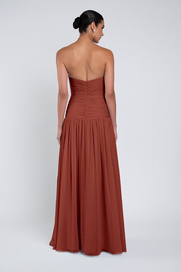 Cynthia luxe chiffon bridesmaid dress by Jenny Yoo in English Rose - Pink - Back Cynthia luxe chiffon bridesmaid dress by Jenny Yoo in English Rose - Pink - Back