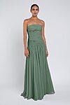 Cynthia luxe chiffon bridesmaid dress by Jenny Yoo in Eucalyptus - Green - Front