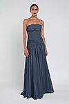 Cynthia luxe chiffon bridesmaid dress by Jenny Yoo in Evening Blue - Navy - Front