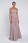 Cynthia luxe chiffon bridesmaid dress by Jenny Yoo in Fig - Neutral - Front