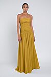 Cynthia luxe chiffon bridesmaid dress by Jenny Yoo in Marigold - Yellow - Front
