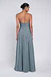 Cynthia luxe chiffon bridesmaid dress by Jenny Yoo in Mayan Blue - Blue - Back
