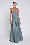 Cynthia luxe chiffon bridesmaid dress by Jenny Yoo in Mayan Blue - Blue - Front