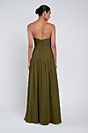 Cynthia luxe chiffon bridesmaid dress by Jenny Yoo in Olive - Green - Back