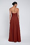 Cynthia luxe chiffon bridesmaid dress by Jenny Yoo in Rust - Orange - Back