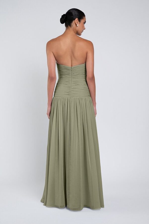 Cynthia luxe chiffon bridesmaid dress by Jenny Yoo in Sage - Green - Back Cynthia luxe chiffon bridesmaid dress by Jenny Yoo in Sage - Green - Back