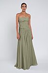 Cynthia luxe chiffon bridesmaid dress by Jenny Yoo in Sage - Green - Front
