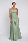 Cynthia luxe chiffon bridesmaid dress by Jenny Yoo in Sea Glass - Green - Front