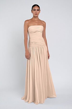 Cynthia luxe chiffon bridesmaid dress by Jenny Yoo in Soft Blush - Pink - Front