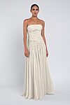 Cynthia luxe chiffon bridesmaid dress by Jenny Yoo in Winter White - White - Front