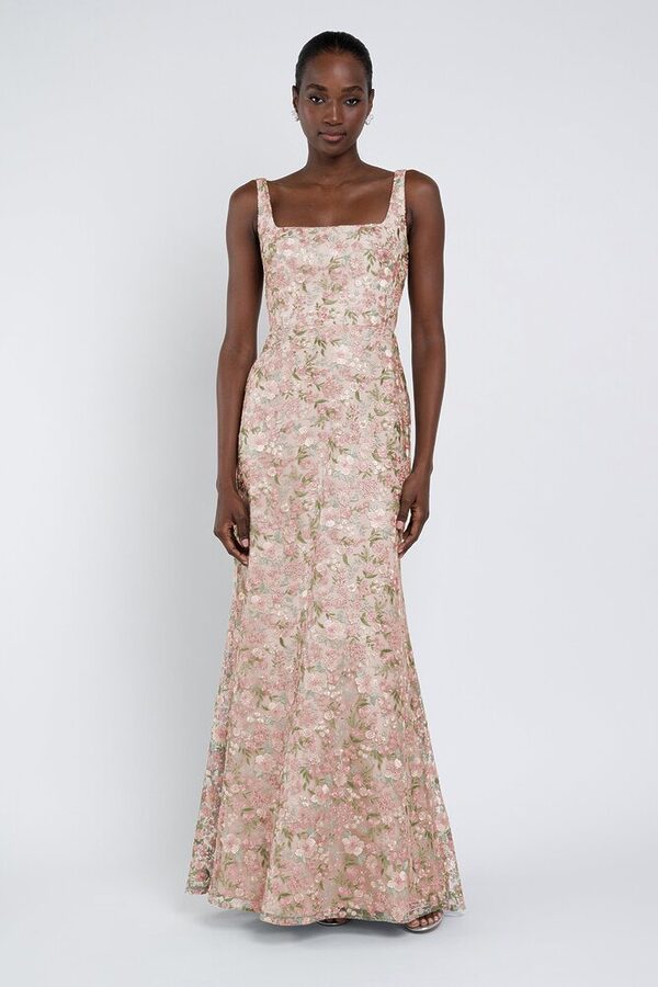 Lilly Ophelia embroidered bridesmaid dress by Jenny Yoo in Ophelia Blush Multi - Pink - Front Lilly Ophelia embroidered bridesmaid dress by Jenny Yoo in Ophelia Blush Multi - Pink - Front