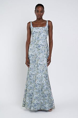 Lilly Ophelia Blue Embroidered Bridesmaid Dress by Jenny Yoo