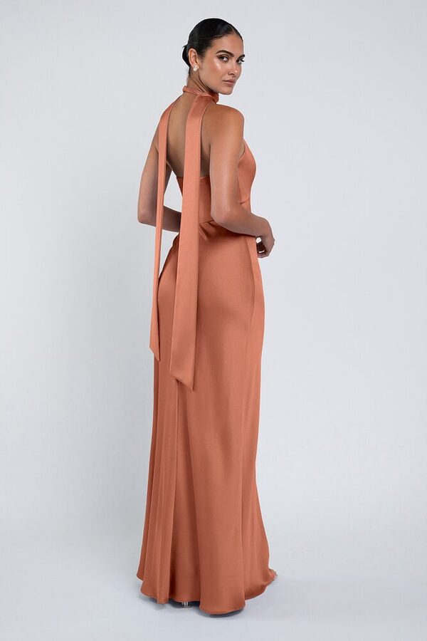 Louisa bridesmaid dress by Jenny Yoo in Canyon Sunset - Orange - Back Louisa bridesmaid dress by Jenny Yoo in Canyon Sunset - Orange - Back