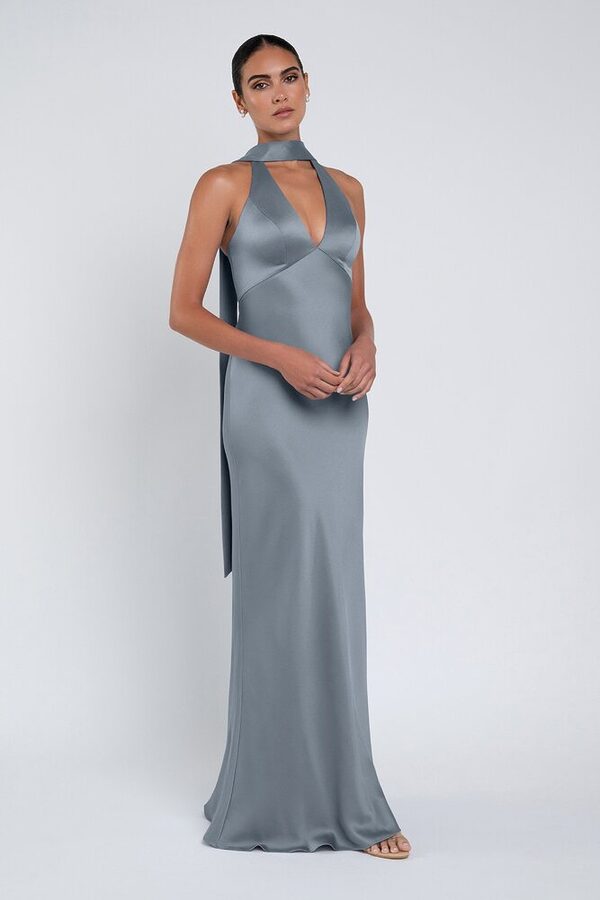 Louisa bridesmaid dress by Jenny Yoo in Chambray - Blue - Front Louisa bridesmaid dress by Jenny Yoo in Chambray - Blue - Front