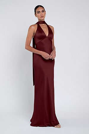 Louisa bridesmaid dress by Jenny Yoo in Dark Berry - Burgundy - Front