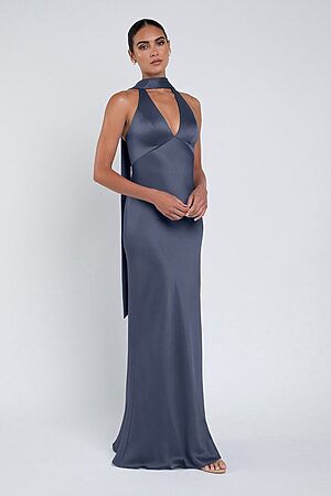 Louisa bridesmaid dress by Jenny Yoo in Dusk - Navy - Front