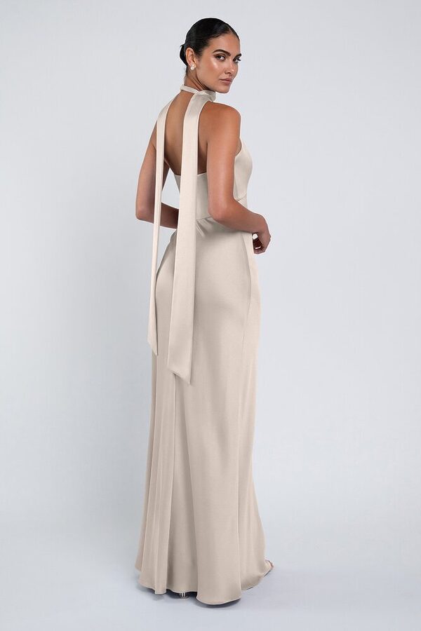 Louisa bridesmaid dress by Jenny Yoo in Latte - Brown - Back Louisa bridesmaid dress by Jenny Yoo in Latte - Brown - Back