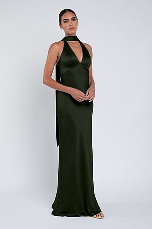 Louisa bridesmaid dress by Jenny Yoo in Loden - Green - Front
