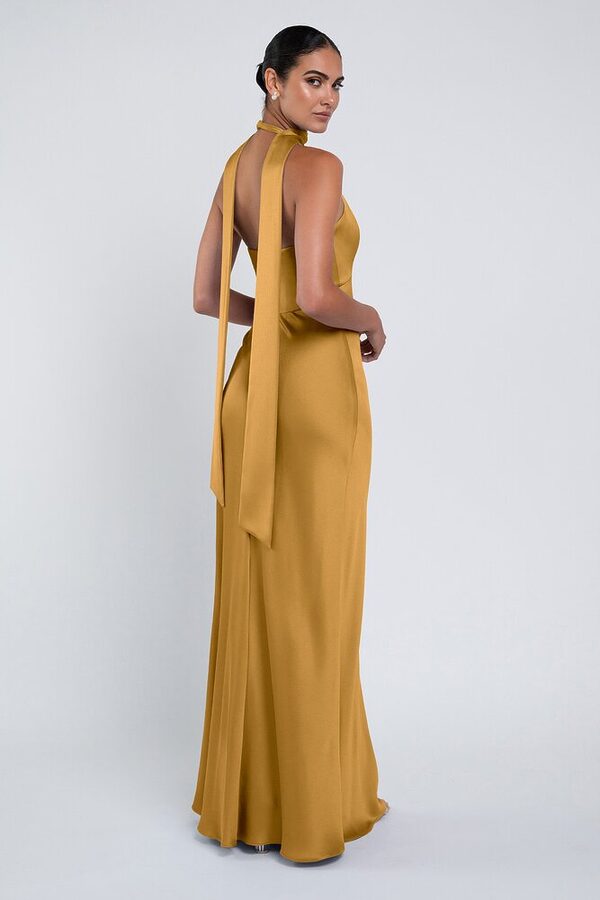 Louisa bridesmaid dress by Jenny Yoo in Marigold - Yellow - Back Louisa bridesmaid dress by Jenny Yoo in Marigold - Yellow - Back