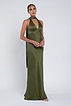 Louisa bridesmaid dress by Jenny Yoo in Olive - Green - Front