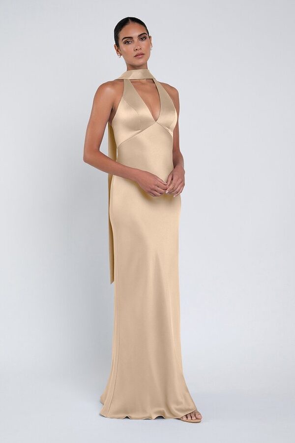 Louisa bridesmaid dress by Jenny Yoo in Pale Gold - Yellow - Front Louisa bridesmaid dress by Jenny Yoo in Pale Gold - Yellow - Front