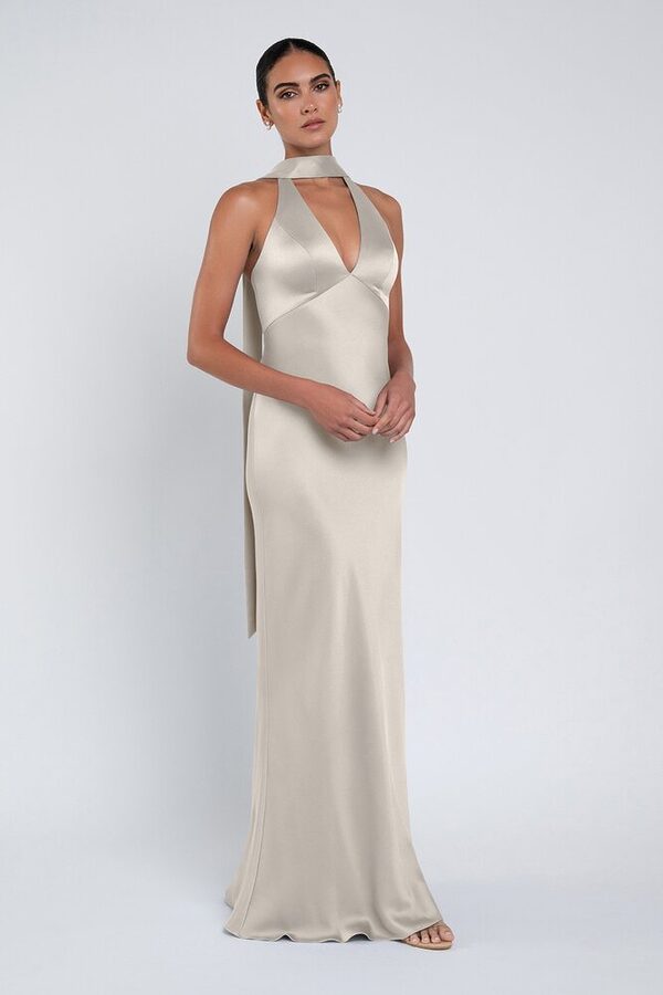 Louisa bridesmaid dress by Jenny Yoo in Platinum - Neutral - Front Louisa bridesmaid dress by Jenny Yoo in Platinum - Neutral - Front