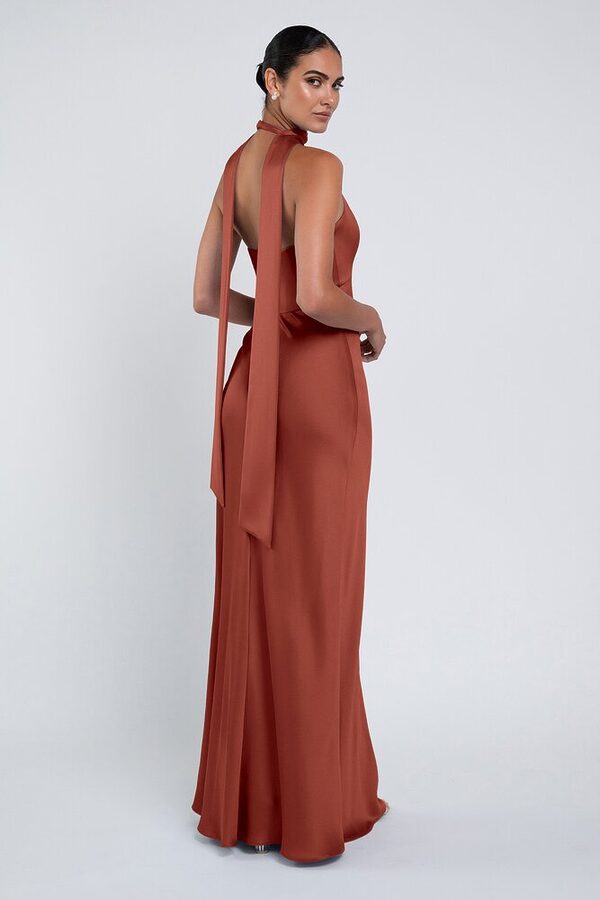 Louisa bridesmaid dress by Jenny Yoo in Rust - Orange - Back Louisa bridesmaid dress by Jenny Yoo in Rust - Orange - Back